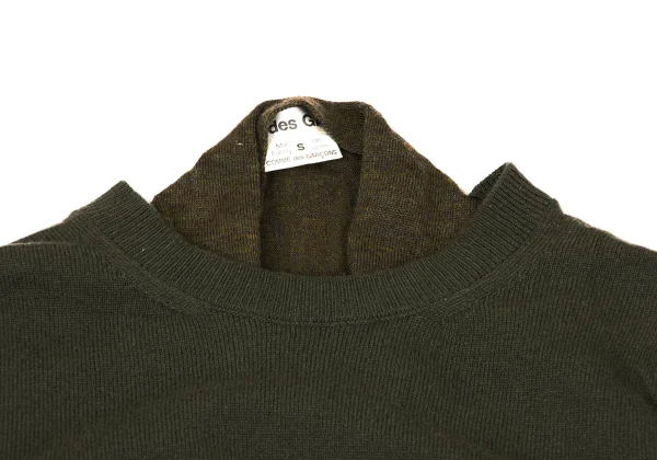 COMME des GARCONS Docking Drape Wool Knit Sweater K-169554_004