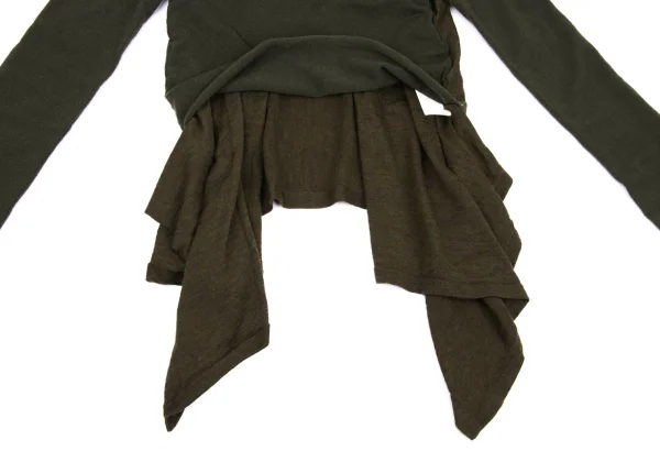 COMME des GARCONS Docking Drape Wool Knit Sweater K-169554_010