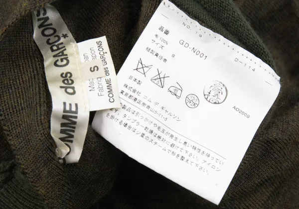 COMME des GARCONS Docking Drape Wool Knit Sweater K-169554_017