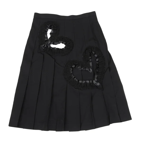 COMME des GARCONS Heart Frill Cutting Wool Gabardine Skirt K-169557_002