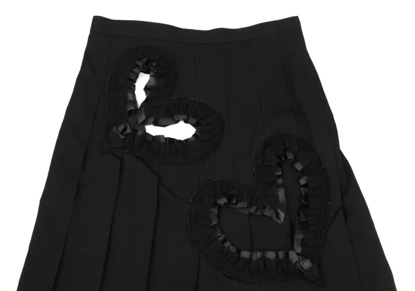 COMME des GARCONS Heart Frill Cutting Wool Gabardine Skirt K-169557_003