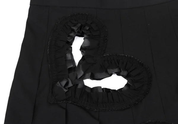 COMME des GARCONS Heart Frill Cutting Wool Gabardine Skirt K-169557_004