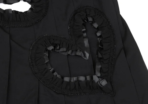 COMME des GARCONS Heart Frill Cutting Wool Gabardine Skirt K-169557_005