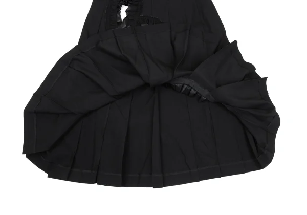 COMME des GARCONS Heart Frill Cutting Wool Gabardine Skirt K-169557_009