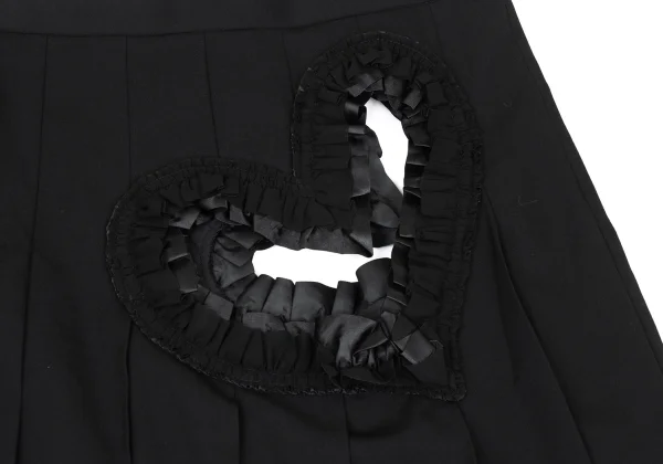 COMME des GARCONS Heart Frill Cutting Wool Gabardine Skirt K-169557_011
