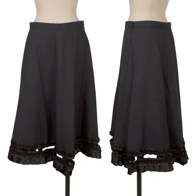 COMME des GARCONS Hem Ruffle Switching Glitter Check Skirt
