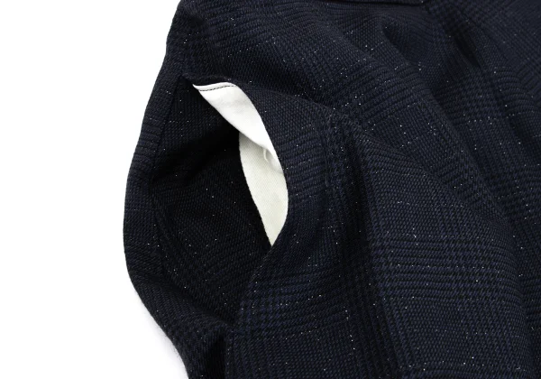 COMME des GARCONS Hem Ruffle Switching Glitter Check Skirt K-169558_005