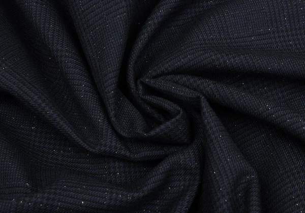 COMME des GARCONS Hem Ruffle Switching Glitter Check Skirt K-169558_012