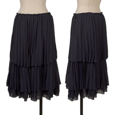 COMME des GARCONS Pleated Tiered Georgette Skirt