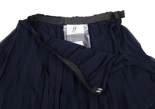 COMME des GARCONS Pleated Tiered Georgette Skirt K-169562_004
