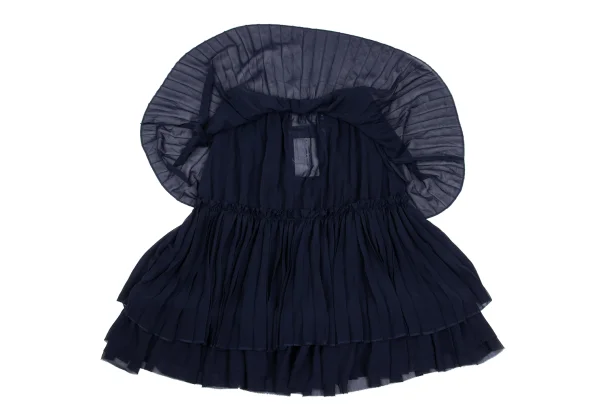 COMME des GARCONS Pleated Tiered Georgette Skirt K-169562_006