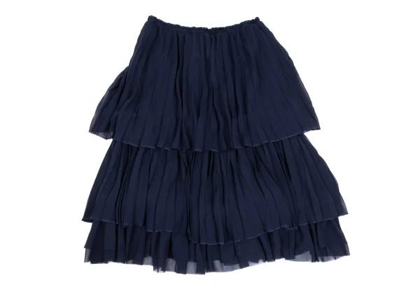 COMME des GARCONS Pleated Tiered Georgette Skirt K-169562_009