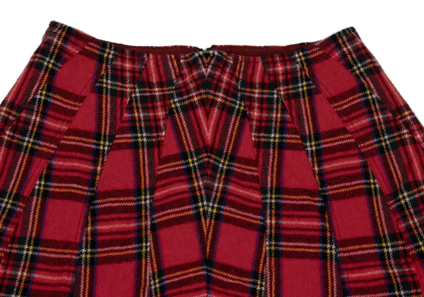 JUNYA WATANABE COMME des GARCONS Patchwork Checkered Fulling Wool Skirt K-169563_003