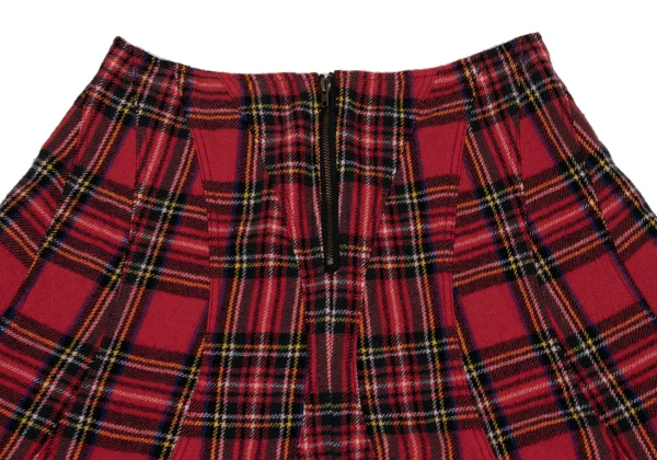 JUNYA WATANABE COMME des GARCONS Patchwork Checkered Fulling Wool Skirt K-169563_008