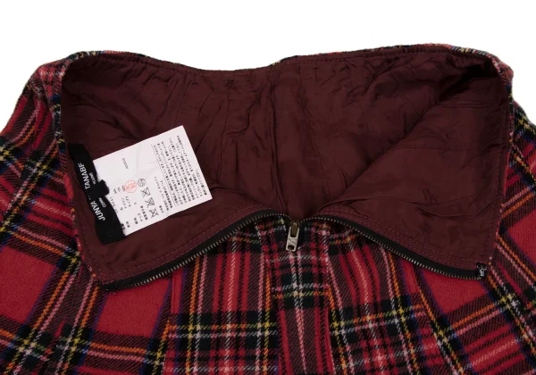JUNYA WATANABE COMME des GARCONS Patchwork Checkered Fulling Wool Skirt K-169563_009