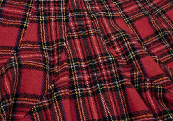 JUNYA WATANABE COMME des GARCONS Patchwork Checkered Fulling Wool Skirt K-169563_010