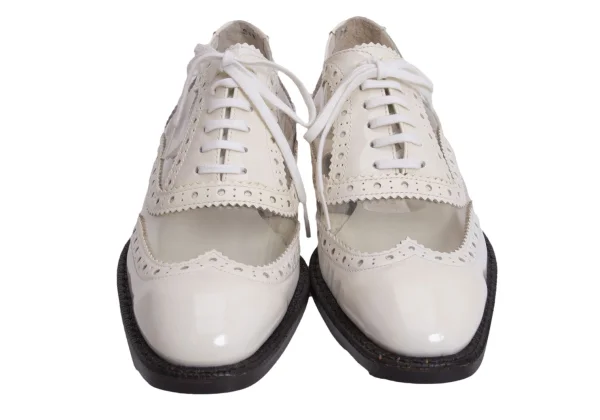 COMME des GARCONS PVC Switching Wingtip Shoes K-169566_002