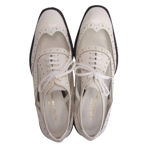 COMME des GARCONS PVC Switching Wingtip Shoes K-169566_009