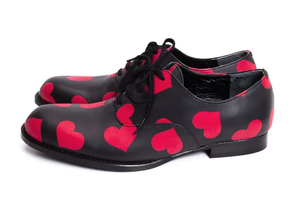 COMME des GARCONS Heart Printed Leather Shoes K-169567_003
