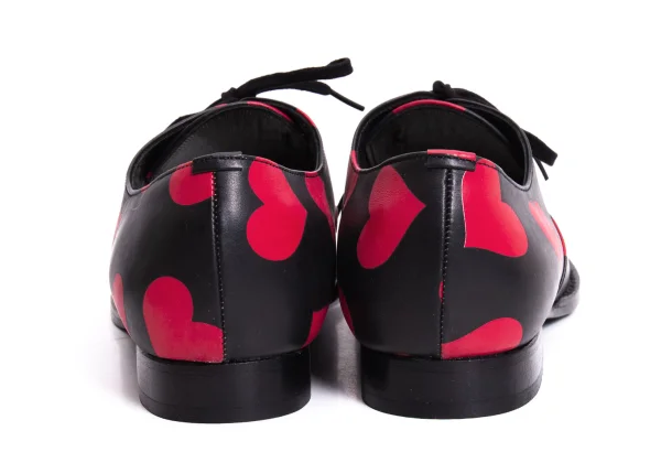 COMME des GARCONS Heart Printed Leather Shoes K-169567_004