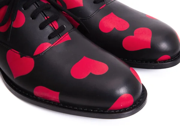 COMME des GARCONS Heart Printed Leather Shoes K-169567_006