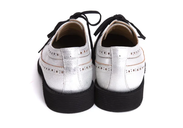 COMME des GARCONS Metallic Leather Wingtip Shoes K-169568_005