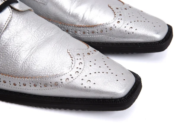 COMME des GARCONS Metallic Leather Wingtip Shoes K-169568_007