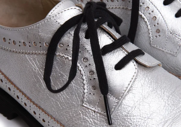 COMME des GARCONS Metallic Leather Wingtip Shoes K-169568_008
