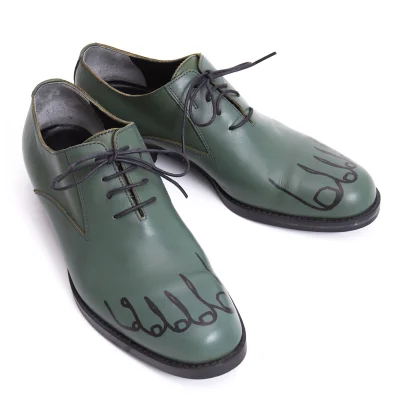 COMME des GARCONS Toes Printed Leather Shoes