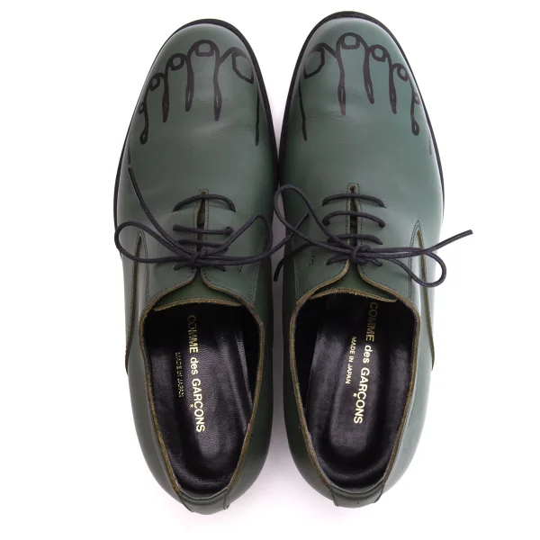 COMME des GARCONS Toes Printed Leather Shoes K-169569_008