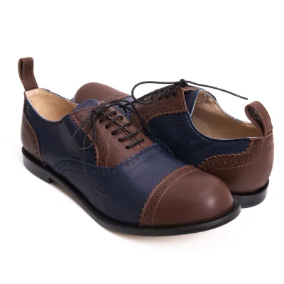 COMME des GARCONS Color Switching Leather Medallion Shoes