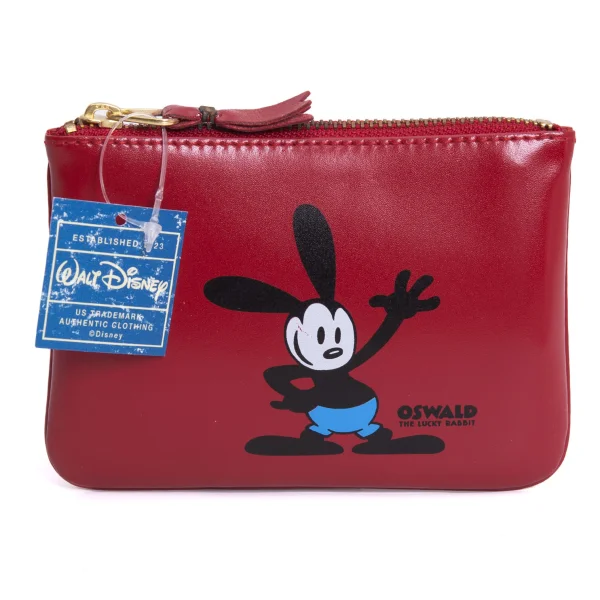 COMME des GARCONS Oswald the Lucky Rabbit Zipper Coin Case Red  K-169572_001