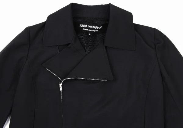 JUNYA WATANABE COMME des GARCONS Mesh Lined Poly Motorcycle Jacket K-169575_003