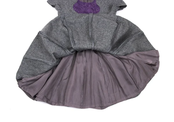 UNDERCOVER Decolletage Embroidery Short-sleeved Dress K-169576_008