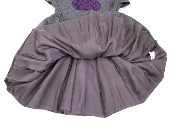 UNDERCOVER Decolletage Embroidery Short-sleeved Dress K-169576_009