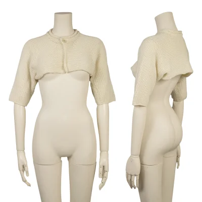 Yohji Yamamoto FEMME Cotton Knit Short Bolero Cardigan