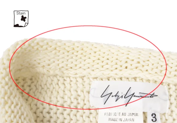 Yohji Yamamoto FEMME Cotton Knit Short Bolero Cardigan K-169577_004