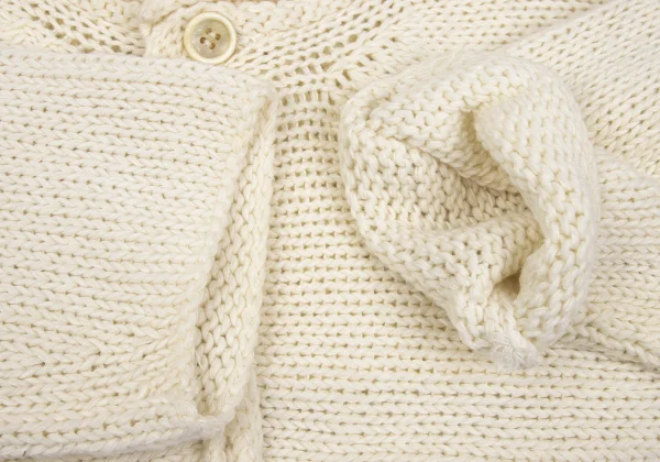 Yohji Yamamoto FEMME Cotton Knit Short Bolero Cardigan K-169577_008