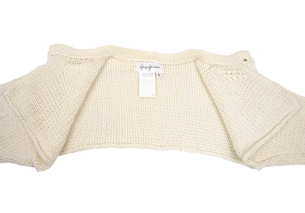 Yohji Yamamoto FEMME Cotton Knit Short Bolero Cardigan K-169577_012
