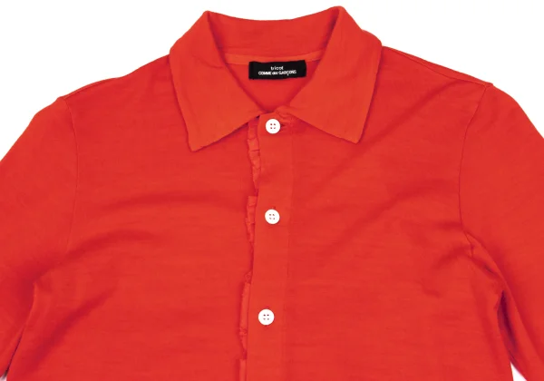 tricot COMME des GARCONS Dyed Frill Trim Knit Shirt K-169578_003