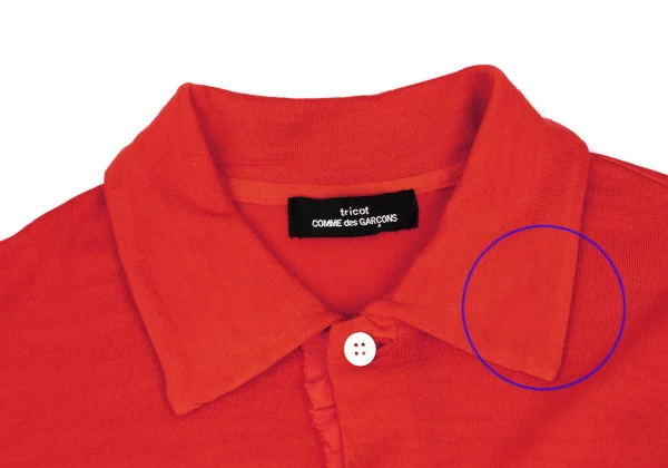 tricot COMME des GARCONS Dyed Frill Trim Knit Shirt K-169578_004