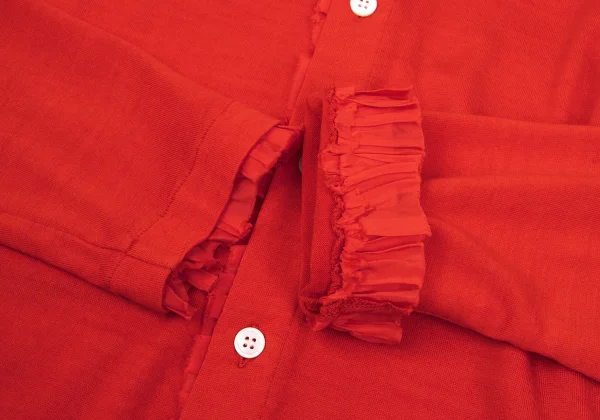 tricot COMME des GARCONS Dyed Frill Trim Knit Shirt K-169578_009