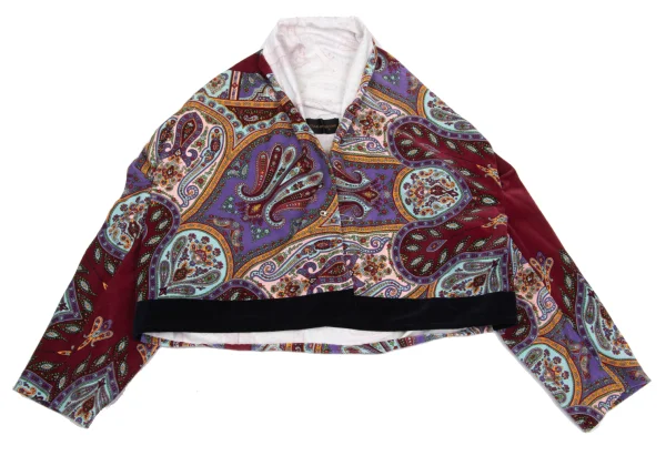 COMME des GARCONS Paisley Pattern Velvet Bolero K-169579_002
