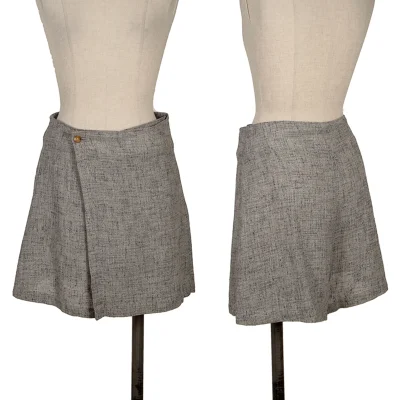 Y's Linen Blend Wrap Design Shorts