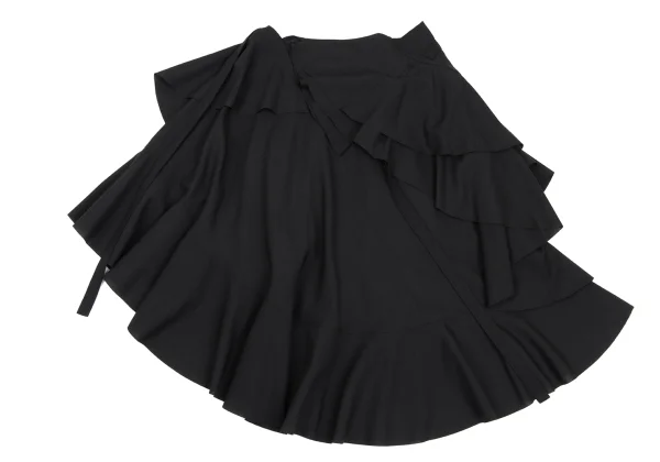 JUNYA WATANABE COMME des GARCONS Poly Wool Frill Wrap Skirt K-169581_002