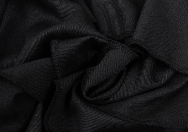 BLACK COMME des GARCONS Wool Gabardine Belted Tiered Skirt K-169582_009