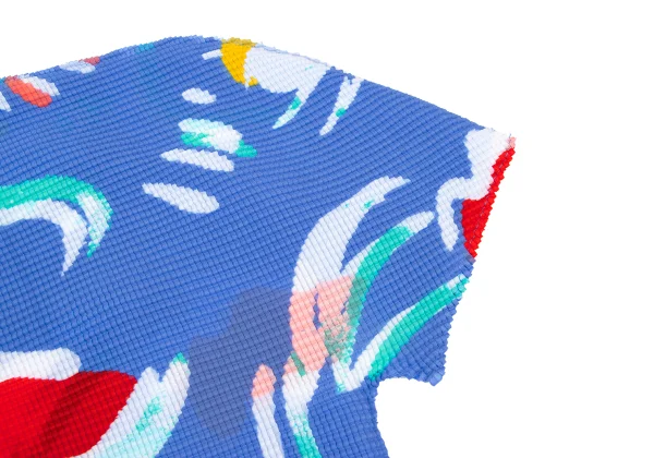 ISSEY MIYAKE me Marine Print Stretch Pleats T-shirt K-169589_007