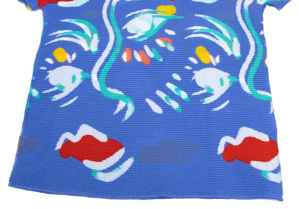 ISSEY MIYAKE me Marine Print Stretch Pleats T-shirt K-169589_008