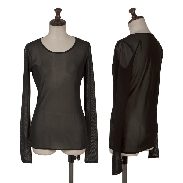 LIMI feu Tulle Stretch Top Black 2 K-169592_001