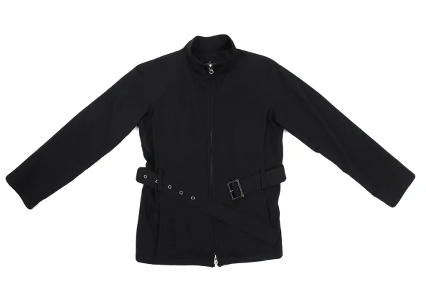 L'EQUIPE YOSHIE INABA Wool Gabardine Belted Zip-up Blouson K-169596_002